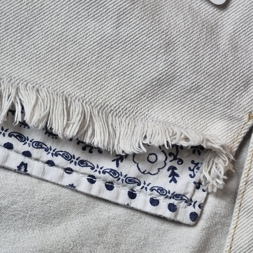 Free People We The Free Women's 8 Off‎ White Denim Overalls Shortalls NWT